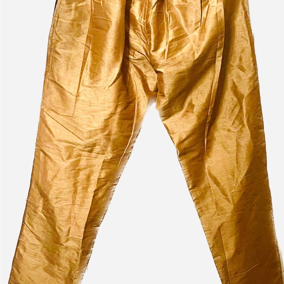 Kurta Art Silk Top & Bottom set Sequined Top goldtone embellishment Mens Size 40 - Picture 14 of 14